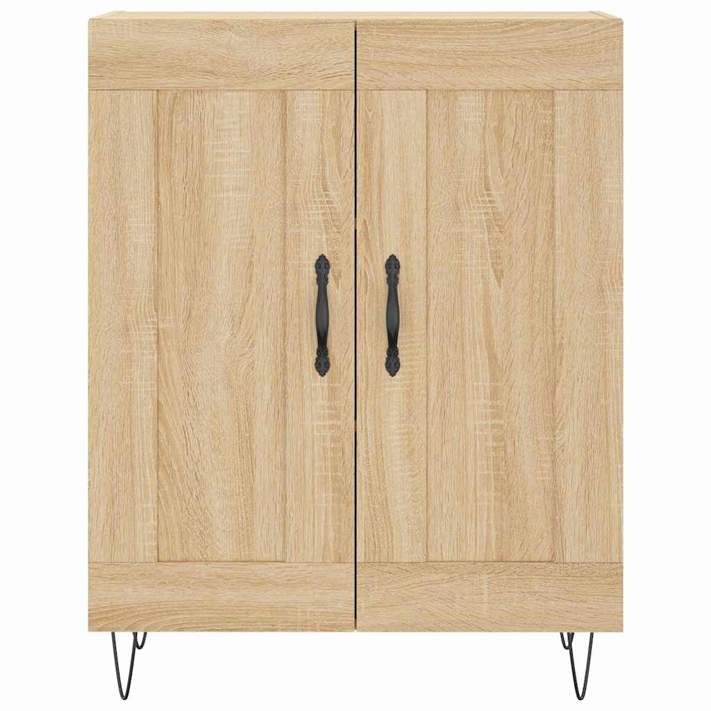 Dressoir 69,5x34x90 cm bewerkt hout sonoma eikenkleurig is nu te koop bij PeponiXL, paradijselijk wonen!