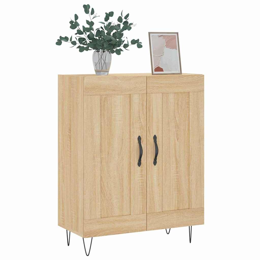 Dressoir 69,5x34x90 cm bewerkt hout sonoma eikenkleurig is nu te koop bij PeponiXL, paradijselijk wonen!