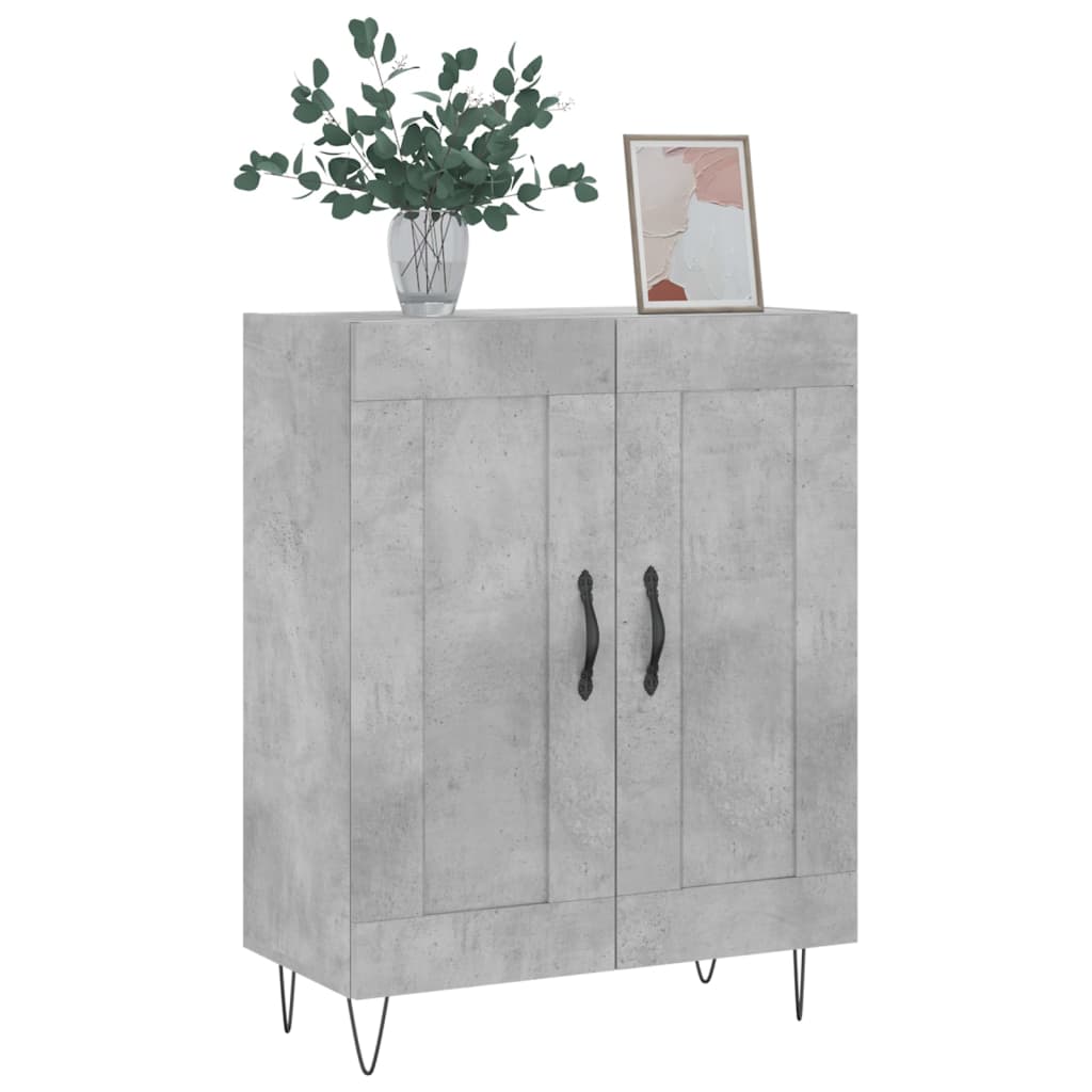 Dressoir 69,5x34x90 cm bewerkt hout betongrijs is nu te koop bij PeponiXL, paradijselijk wonen!