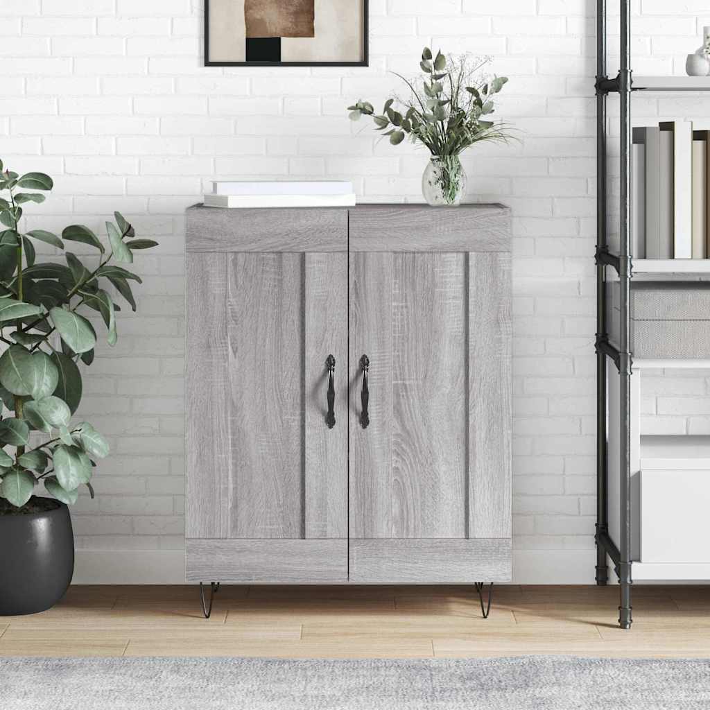 Dressoir 69,5x34x90 cm bewerkt hout grijs sonoma eikenkleurig is nu te koop bij PeponiXL, paradijselijk wonen!