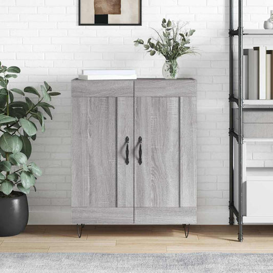 Dressoir 69,5x34x90 cm bewerkt hout grijs sonoma eikenkleurig is nu te koop bij PeponiXL, paradijselijk wonen!