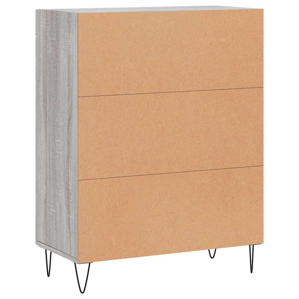 Dressoir 69,5x34x90 cm bewerkt hout grijs sonoma eikenkleurig is nu te koop bij PeponiXL, paradijselijk wonen!