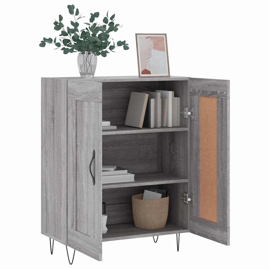 Dressoir 69,5x34x90 cm bewerkt hout grijs sonoma eikenkleurig is nu te koop bij PeponiXL, paradijselijk wonen!