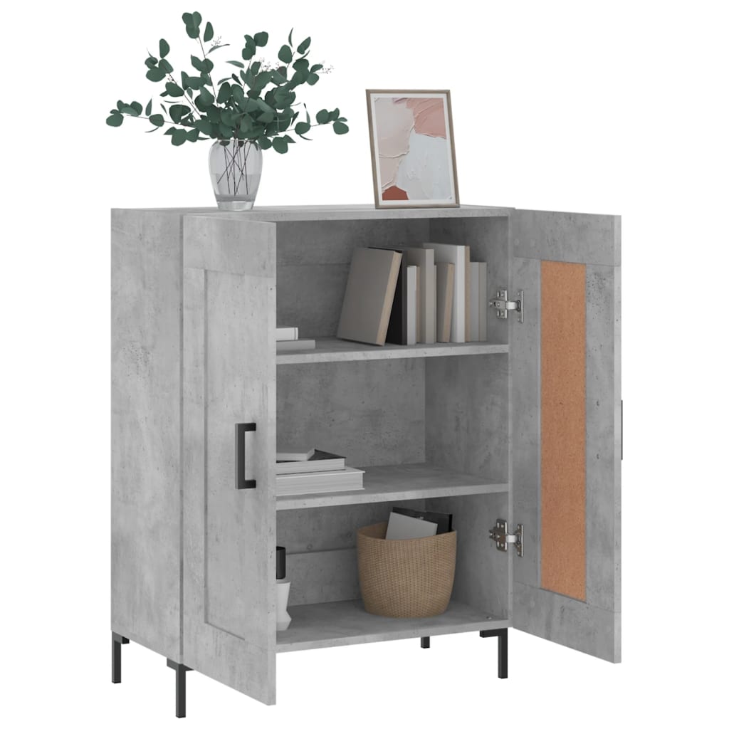 Dressoir 69,5x34x90 cm bewerkt hout betongrijs is nu te koop bij PeponiXL, paradijselijk wonen!