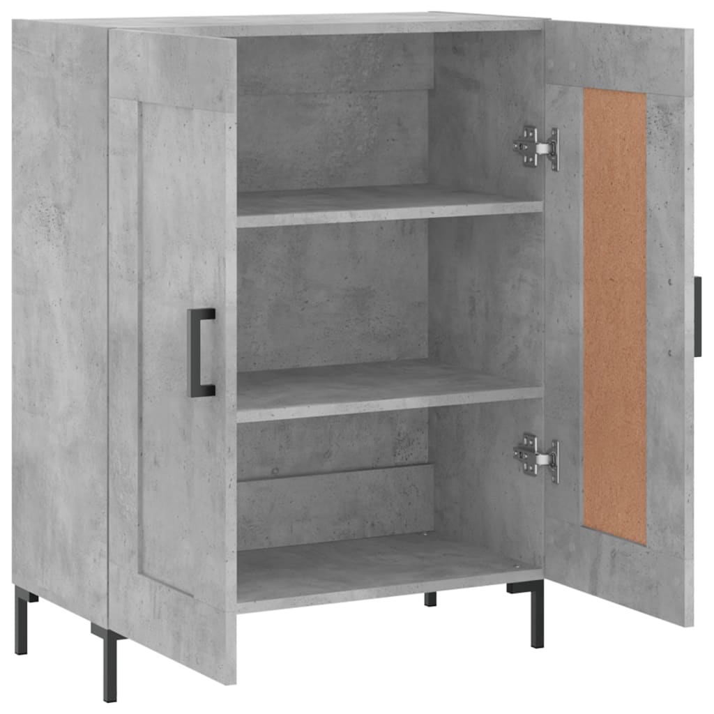 Dressoir 69,5x34x90 cm bewerkt hout betongrijs is nu te koop bij PeponiXL, paradijselijk wonen!
