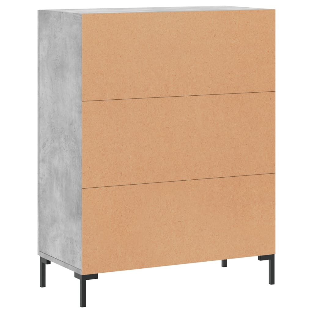 Dressoir 69,5x34x90 cm bewerkt hout betongrijs is nu te koop bij PeponiXL, paradijselijk wonen!