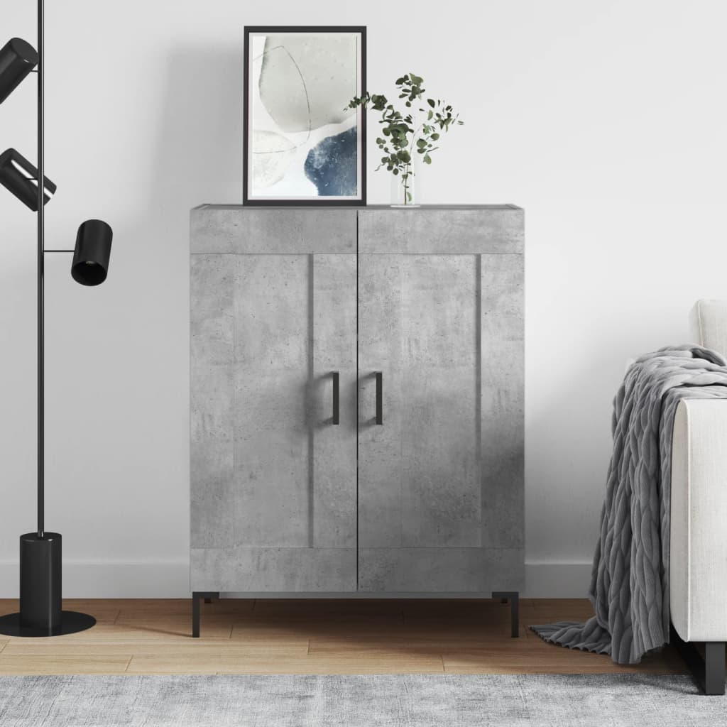 Dressoir 69,5x34x90 cm bewerkt hout betongrijs is nu te koop bij PeponiXL, paradijselijk wonen!
