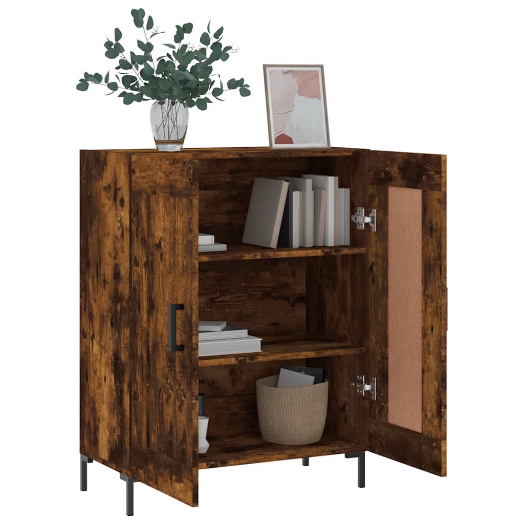 Dressoir 69,5x34x90 cm bewerkt hout gerookt eikenkleurig is nu te koop bij PeponiXL, paradijselijk wonen!