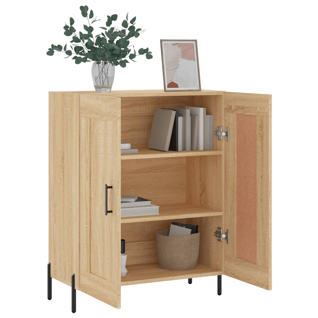 Dressoir 69,5x34x90 cm bewerkt hout sonoma eikenkleurig is nu te koop bij PeponiXL, paradijselijk wonen!