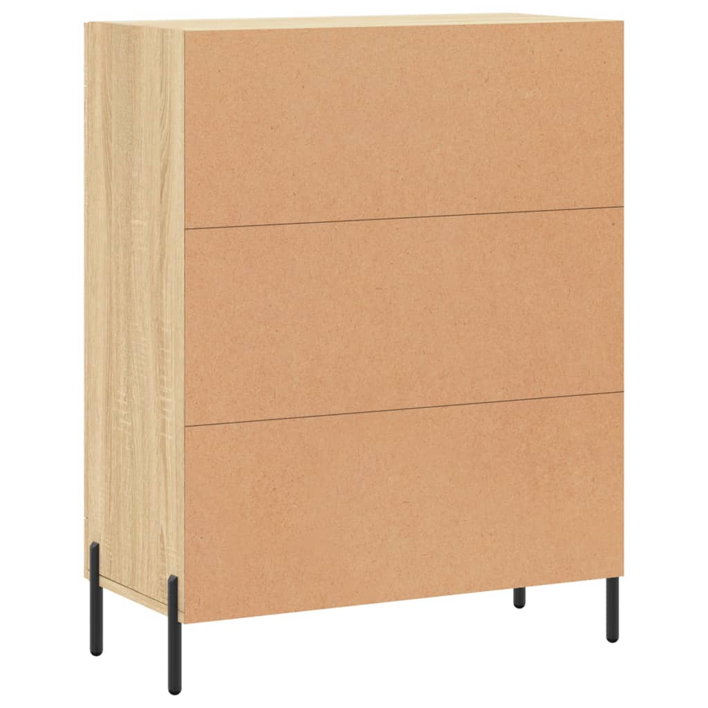 Dressoir 69,5x34x90 cm bewerkt hout sonoma eikenkleurig is nu te koop bij PeponiXL, paradijselijk wonen!