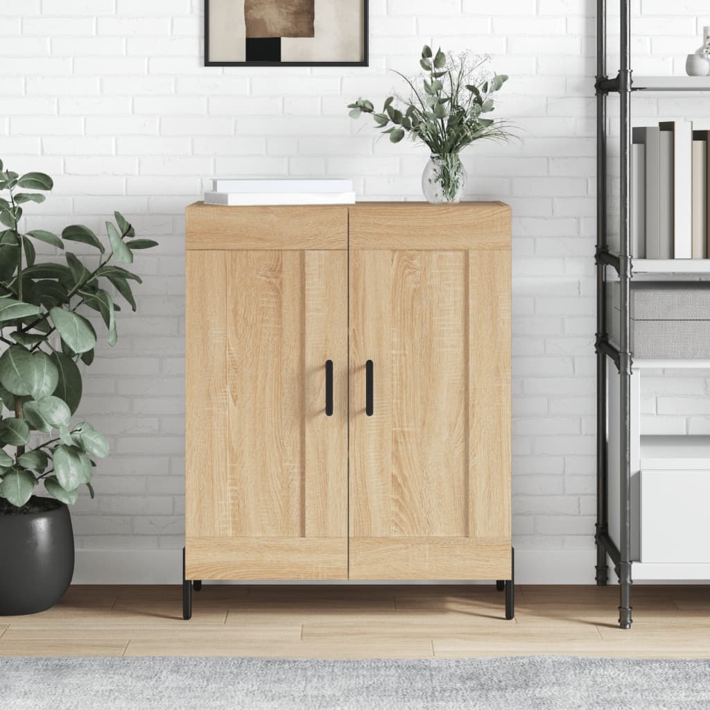 Dressoir 69,5x34x90 cm bewerkt hout sonoma eikenkleurig is nu te koop bij PeponiXL, paradijselijk wonen!