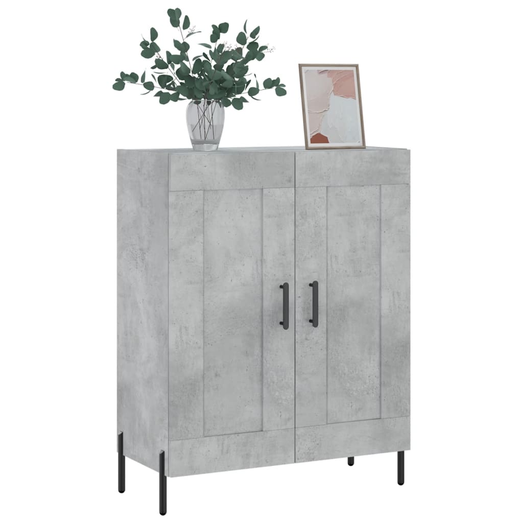 Dressoir 69,5x34x90 cm bewerkt hout betongrijs is nu te koop bij PeponiXL, paradijselijk wonen!