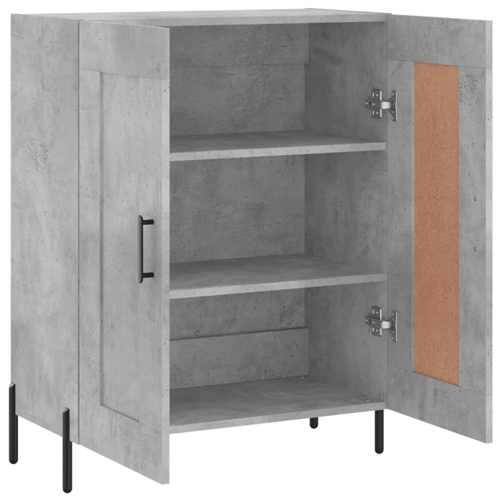 Dressoir 69,5x34x90 cm bewerkt hout betongrijs is nu te koop bij PeponiXL, paradijselijk wonen!