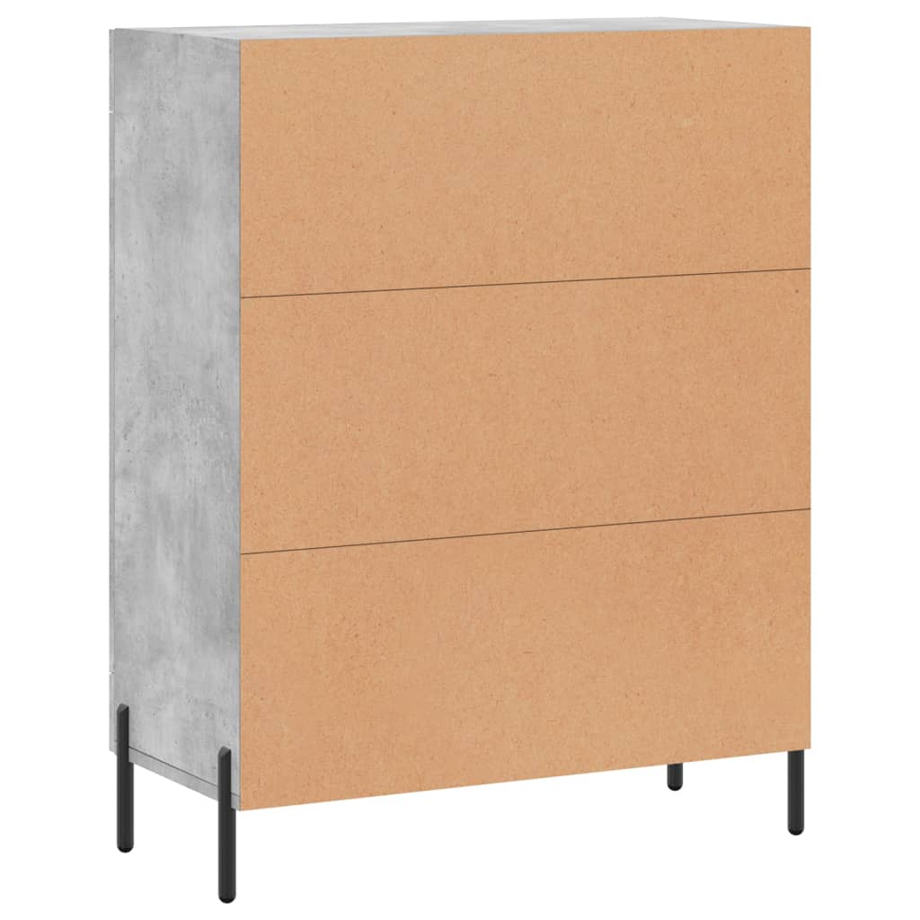 Dressoir 69,5x34x90 cm bewerkt hout betongrijs is nu te koop bij PeponiXL, paradijselijk wonen!