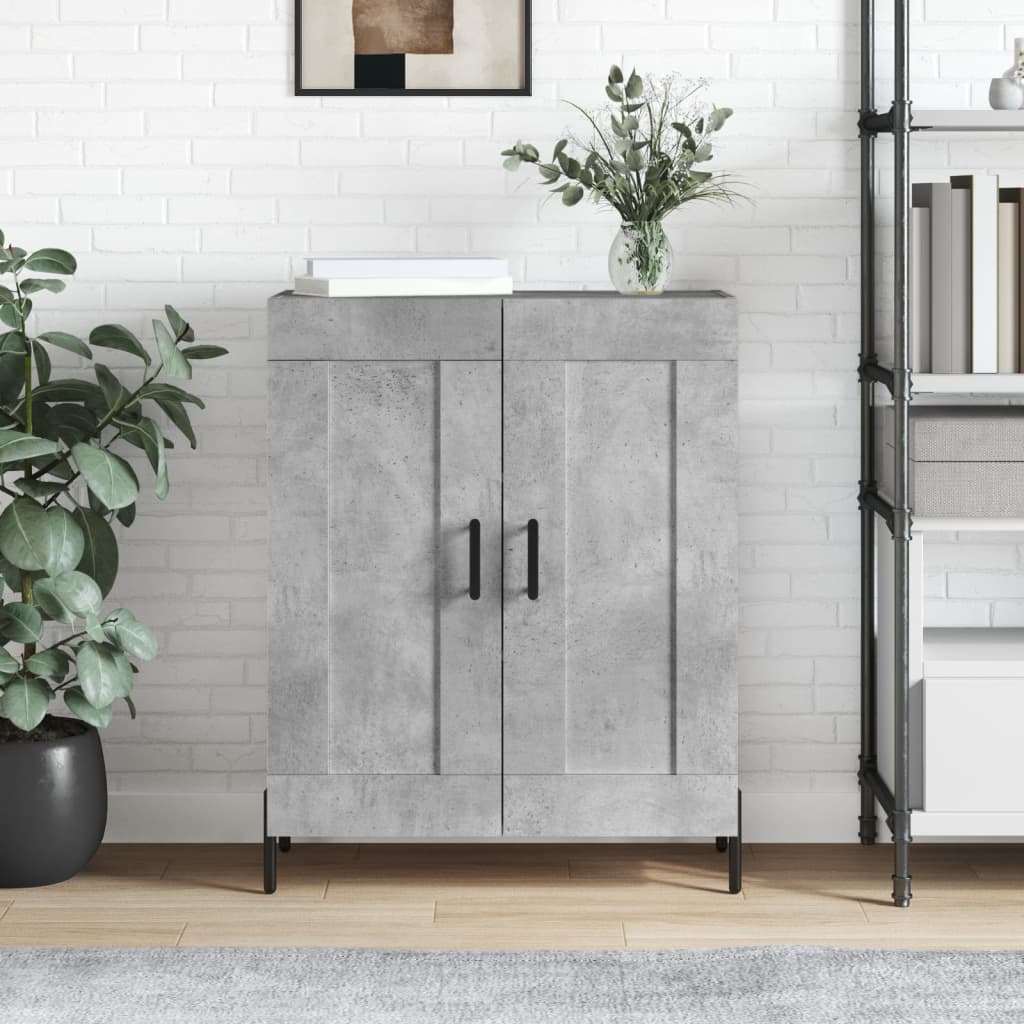 Dressoir 69,5x34x90 cm bewerkt hout betongrijs is nu te koop bij PeponiXL, paradijselijk wonen!