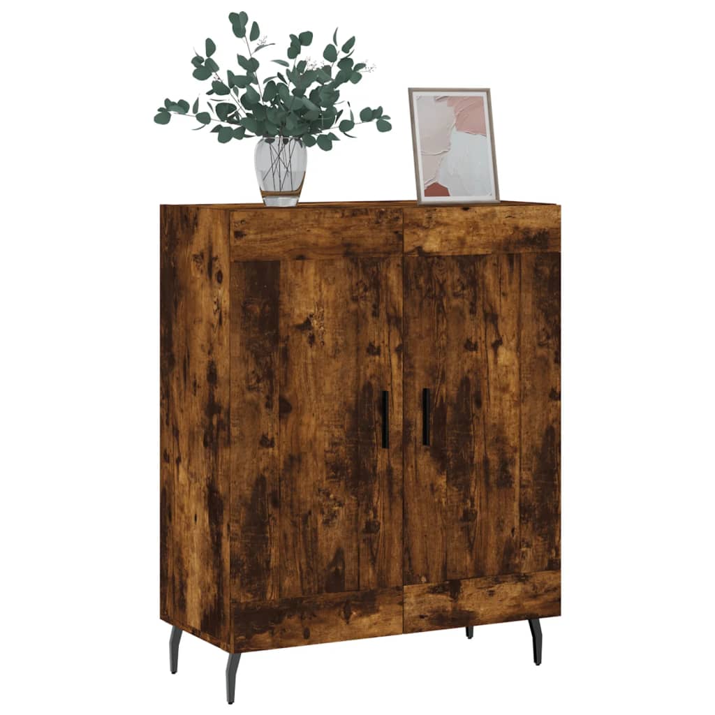 Dressoir 69,5x34x90 cm bewerkt hout gerookt eikenkleurig is nu te koop bij PeponiXL, paradijselijk wonen!