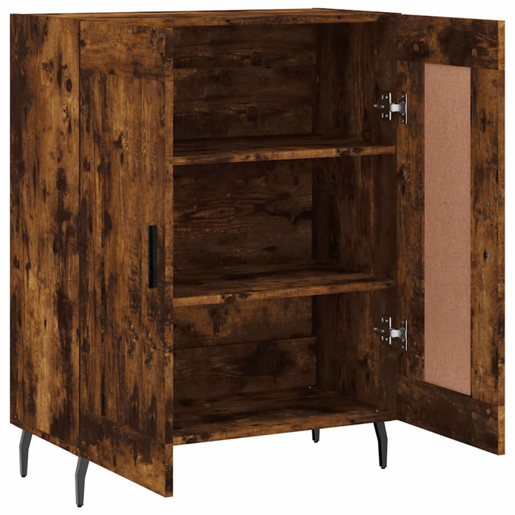 Dressoir 69,5x34x90 cm bewerkt hout gerookt eikenkleurig is nu te koop bij PeponiXL, paradijselijk wonen!