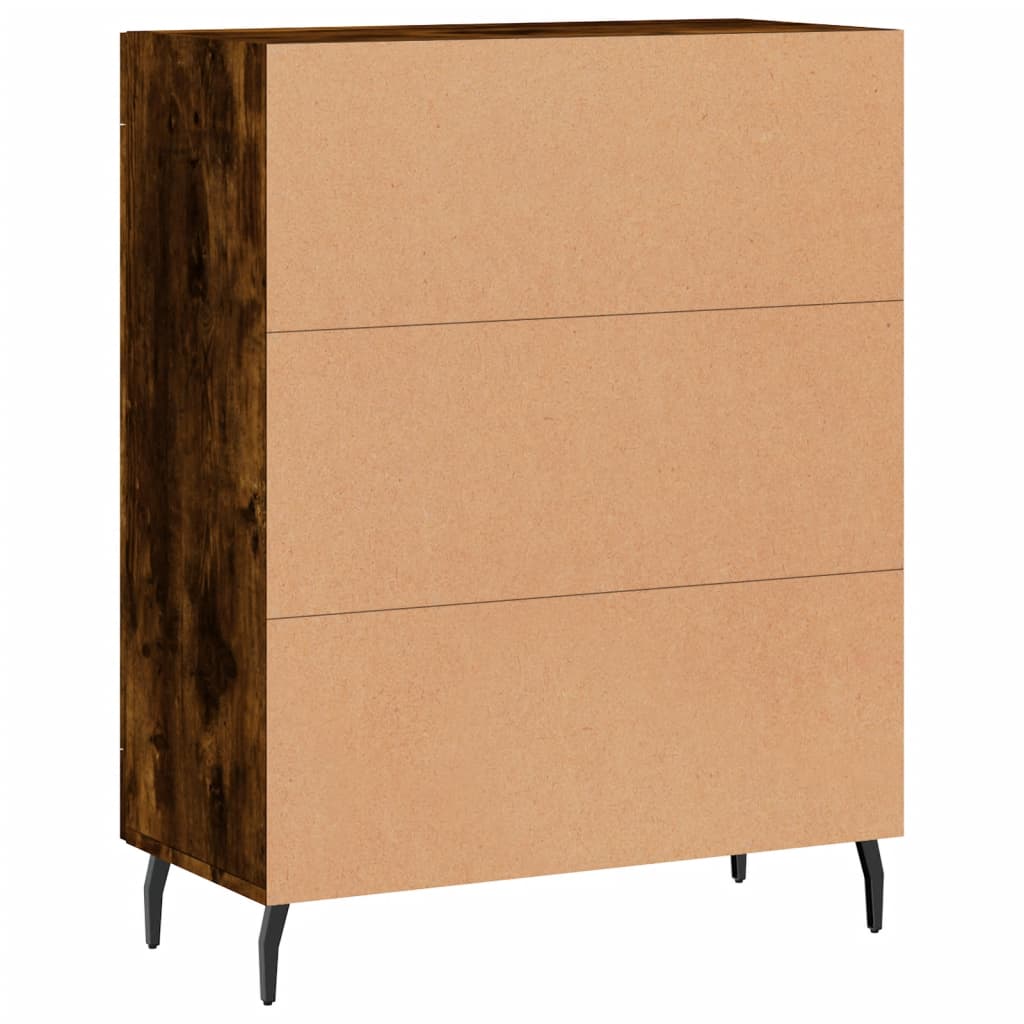 Dressoir 69,5x34x90 cm bewerkt hout gerookt eikenkleurig is nu te koop bij PeponiXL, paradijselijk wonen!