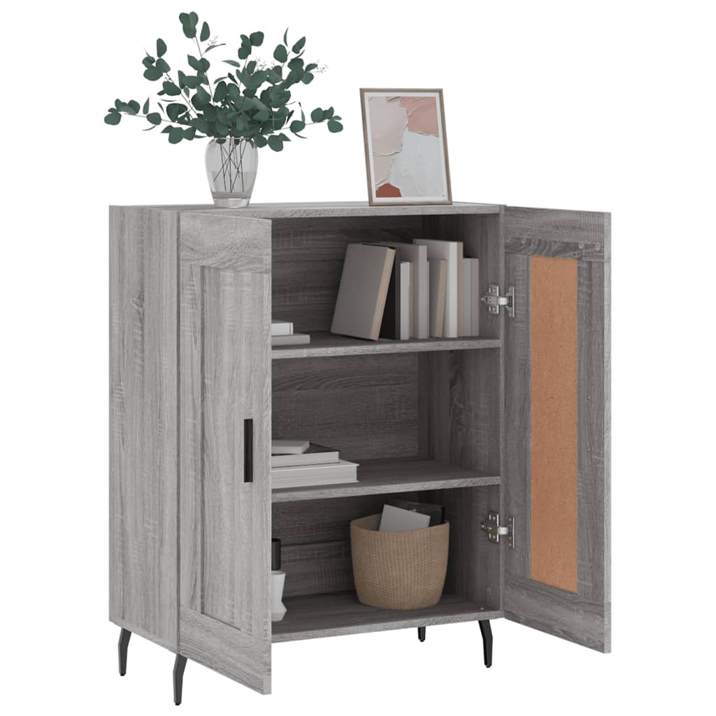 Dressoir 69,5x34x90 cm bewerkt hout grijs sonoma eikenkleurig is nu te koop bij PeponiXL, paradijselijk wonen!