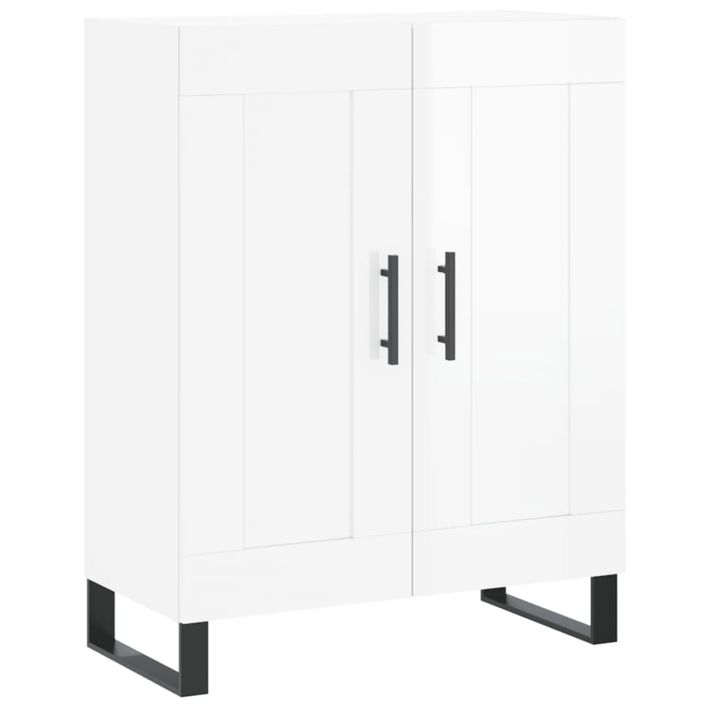 Dressoir 69,5x34x90 cm bewerkt hout hoogglans wit is nu te koop bij PeponiXL, paradijselijk wonen!