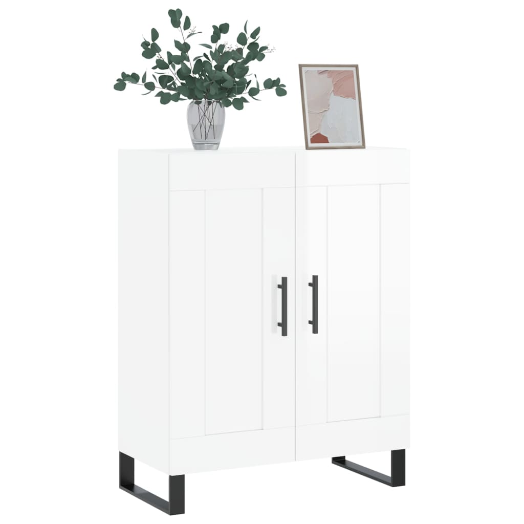 Dressoir 69,5x34x90 cm bewerkt hout hoogglans wit is nu te koop bij PeponiXL, paradijselijk wonen!