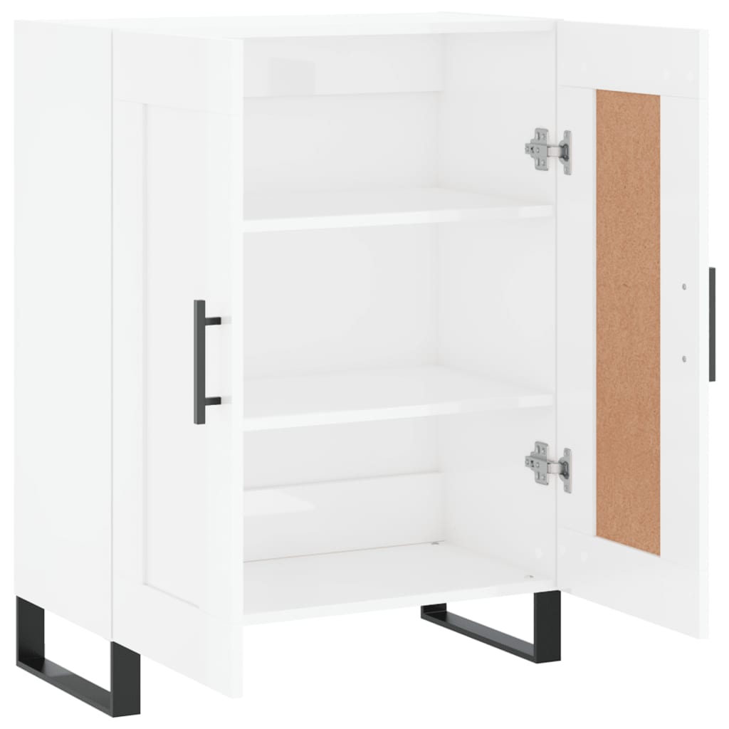 Dressoir 69,5x34x90 cm bewerkt hout hoogglans wit is nu te koop bij PeponiXL, paradijselijk wonen!