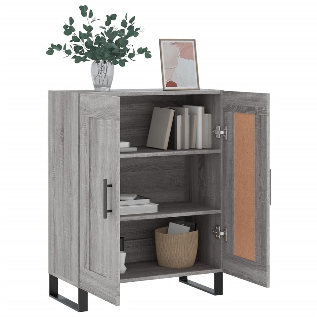 Dressoir 69,5x34x90 cm bewerkt hout grijs sonoma eikenkleurig is nu te koop bij PeponiXL, paradijselijk wonen!
