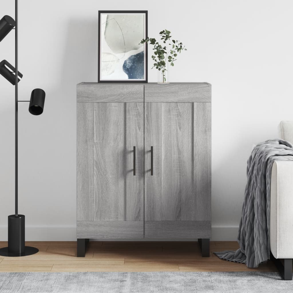 Dressoir 69,5x34x90 cm bewerkt hout grijs sonoma eikenkleurig is nu te koop bij PeponiXL, paradijselijk wonen!