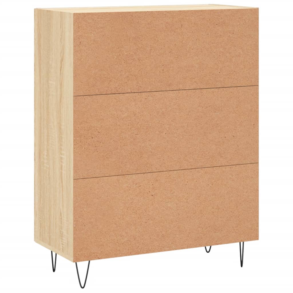 Dressoir 69,5x34x90 cm bewerkt hout sonoma eikenkleurig is nu te koop bij PeponiXL, paradijselijk wonen!