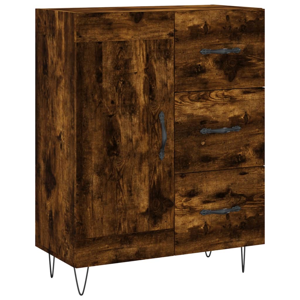 Dressoir 69,5x34x90 cm bewerkt hout gerookt eikenkleurig is nu te koop bij PeponiXL, paradijselijk wonen!