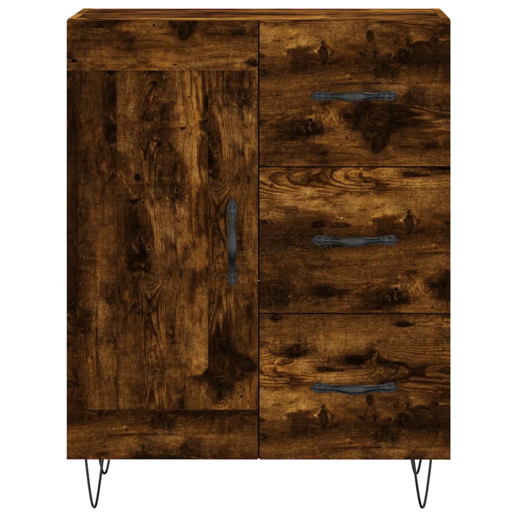 Dressoir 69,5x34x90 cm bewerkt hout gerookt eikenkleurig is nu te koop bij PeponiXL, paradijselijk wonen!