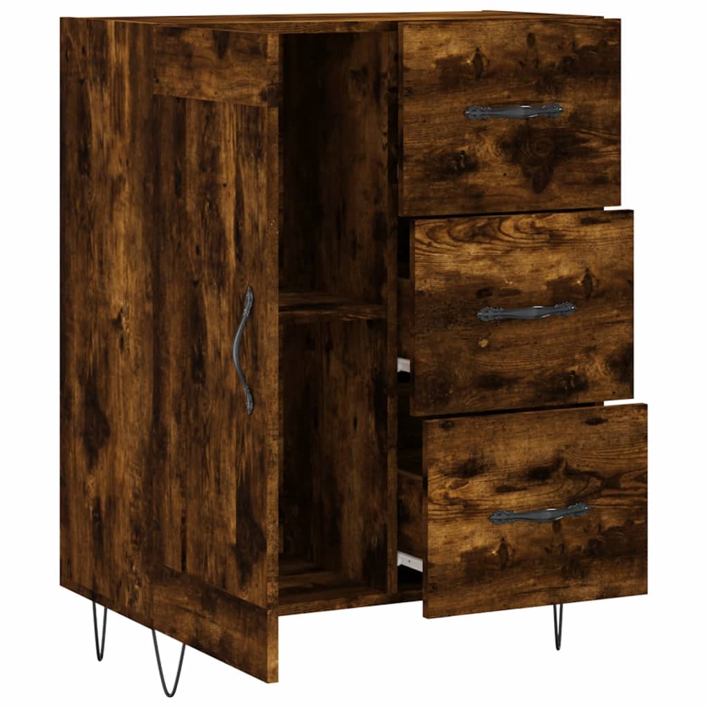 Dressoir 69,5x34x90 cm bewerkt hout gerookt eikenkleurig is nu te koop bij PeponiXL, paradijselijk wonen!