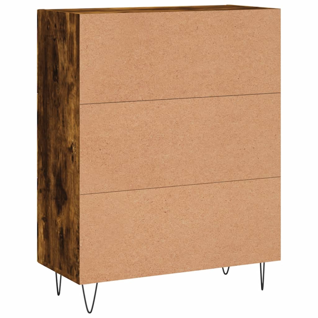 Dressoir 69,5x34x90 cm bewerkt hout gerookt eikenkleurig is nu te koop bij PeponiXL, paradijselijk wonen!