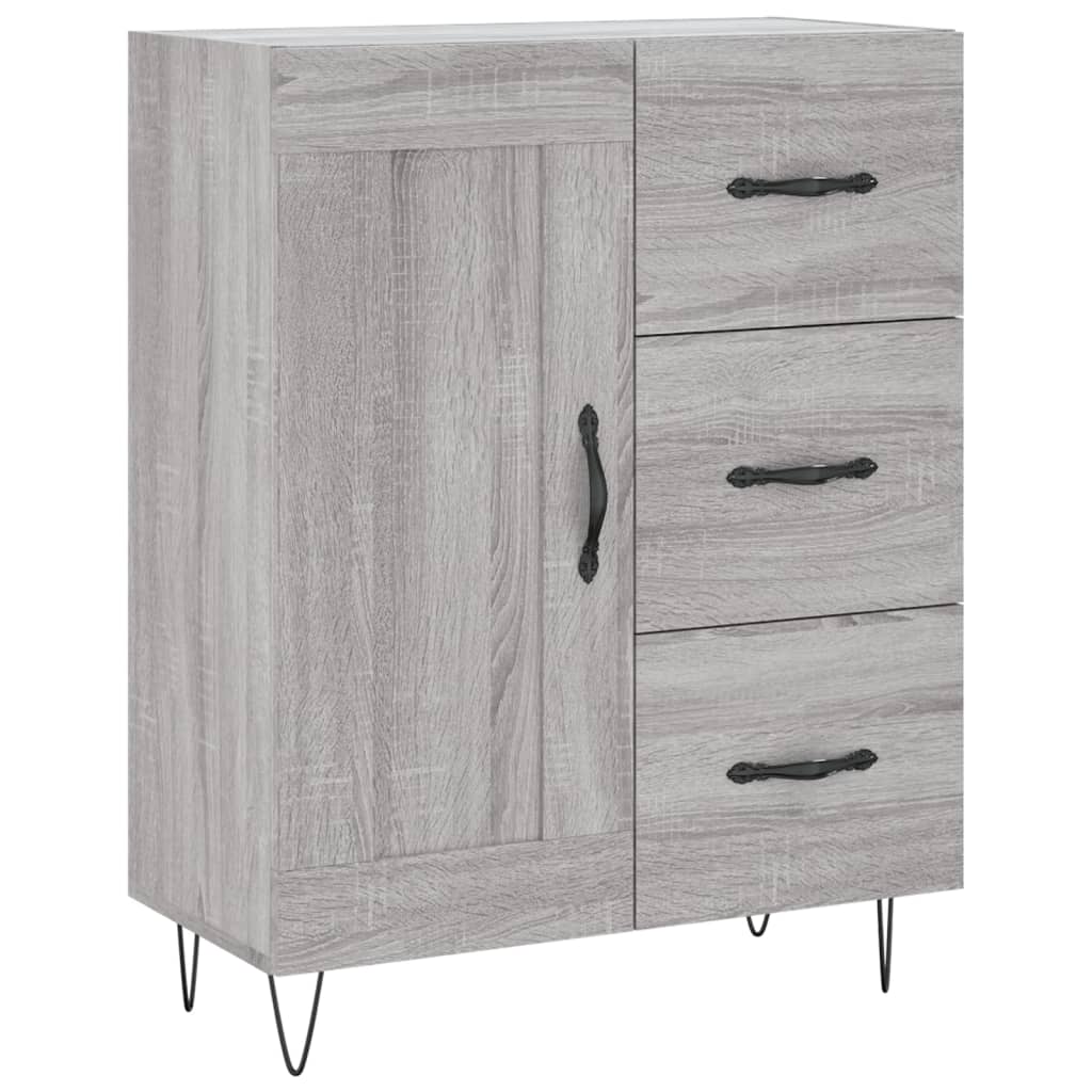 Dressoir 69,5x34x90 cm bewerkt hout grijs sonoma eikenkleurig is nu te koop bij PeponiXL, paradijselijk wonen!