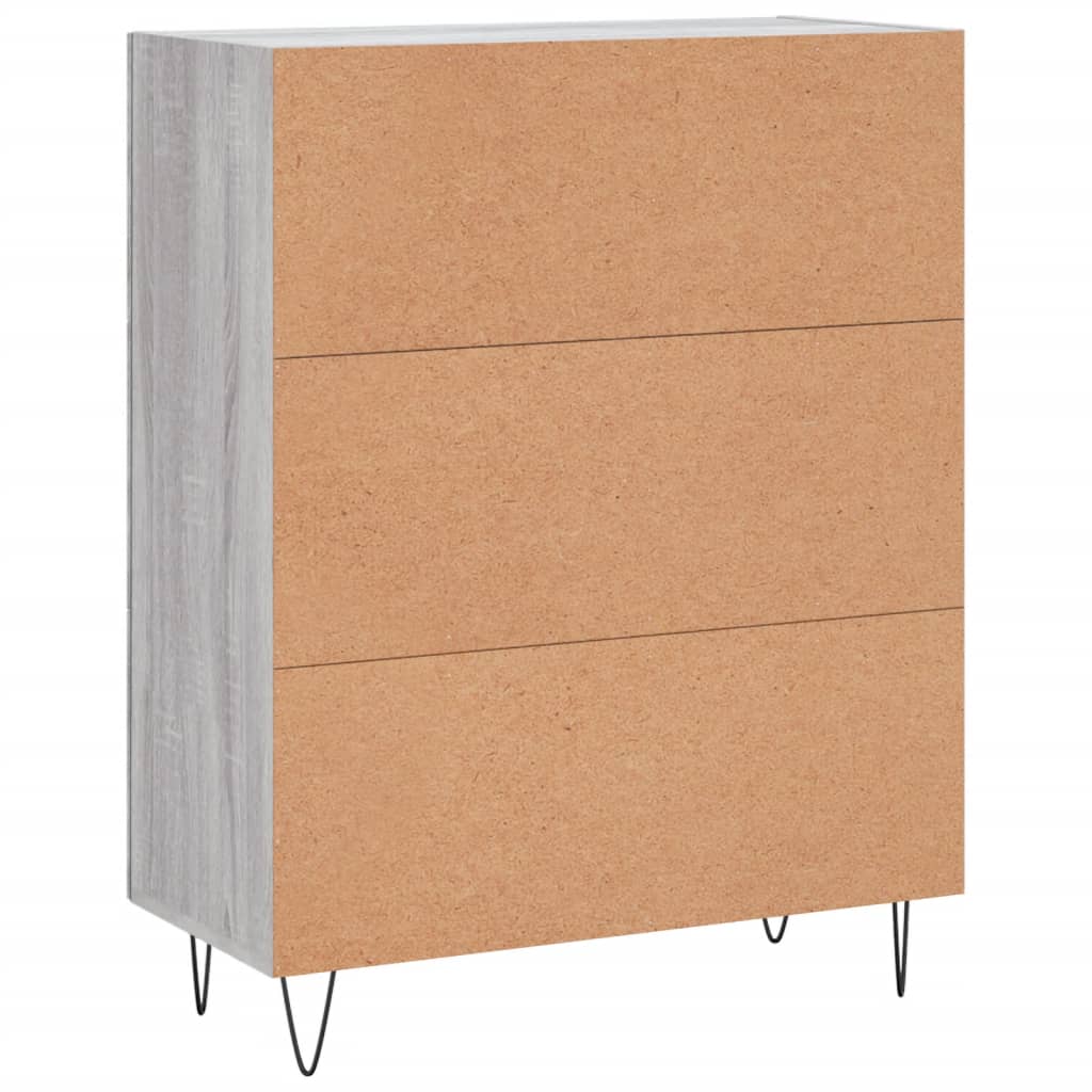 Dressoir 69,5x34x90 cm bewerkt hout grijs sonoma eikenkleurig is nu te koop bij PeponiXL, paradijselijk wonen!