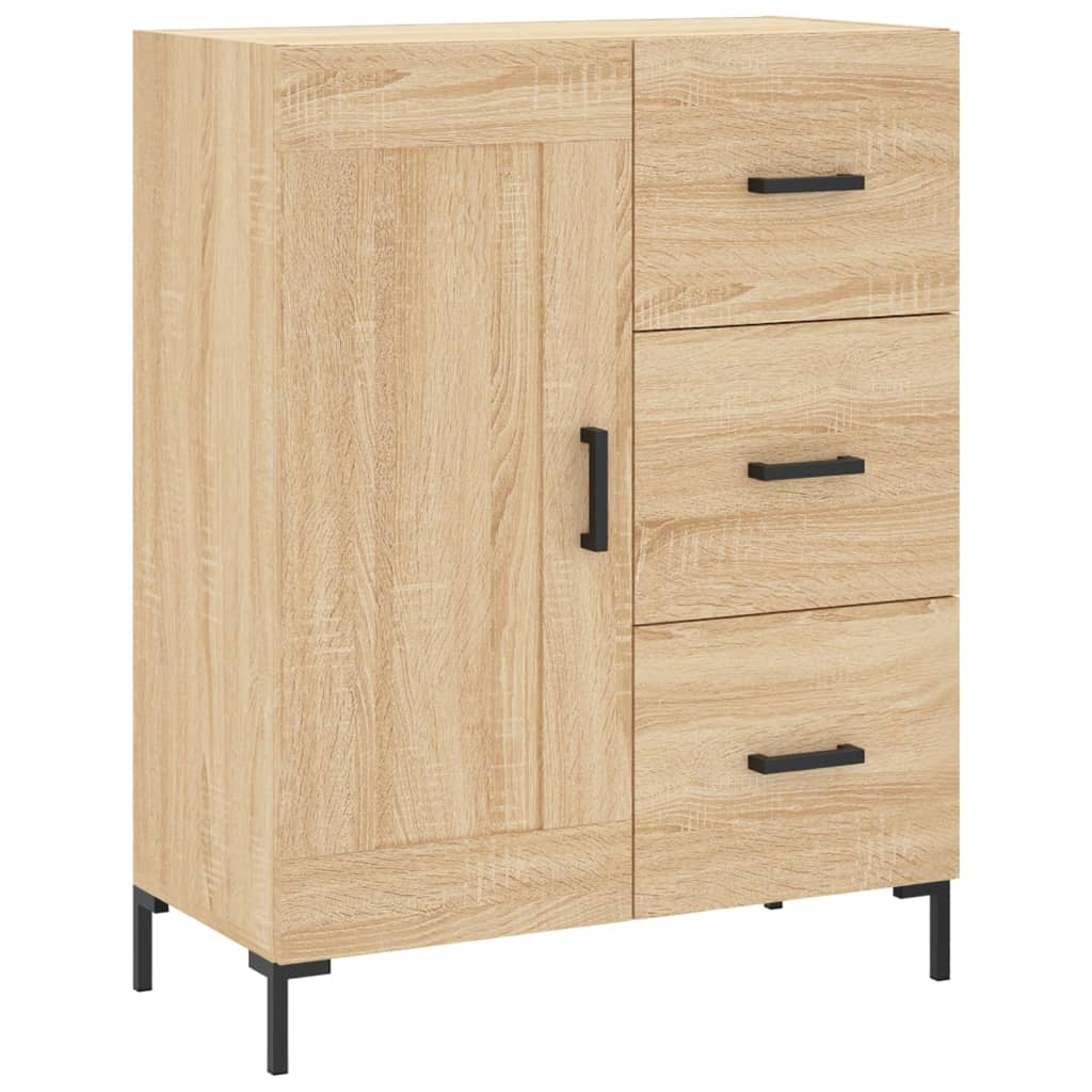 Dressoir 69,5x34x90 cm bewerkt hout sonoma eikenkleurig is nu te koop bij PeponiXL, paradijselijk wonen!