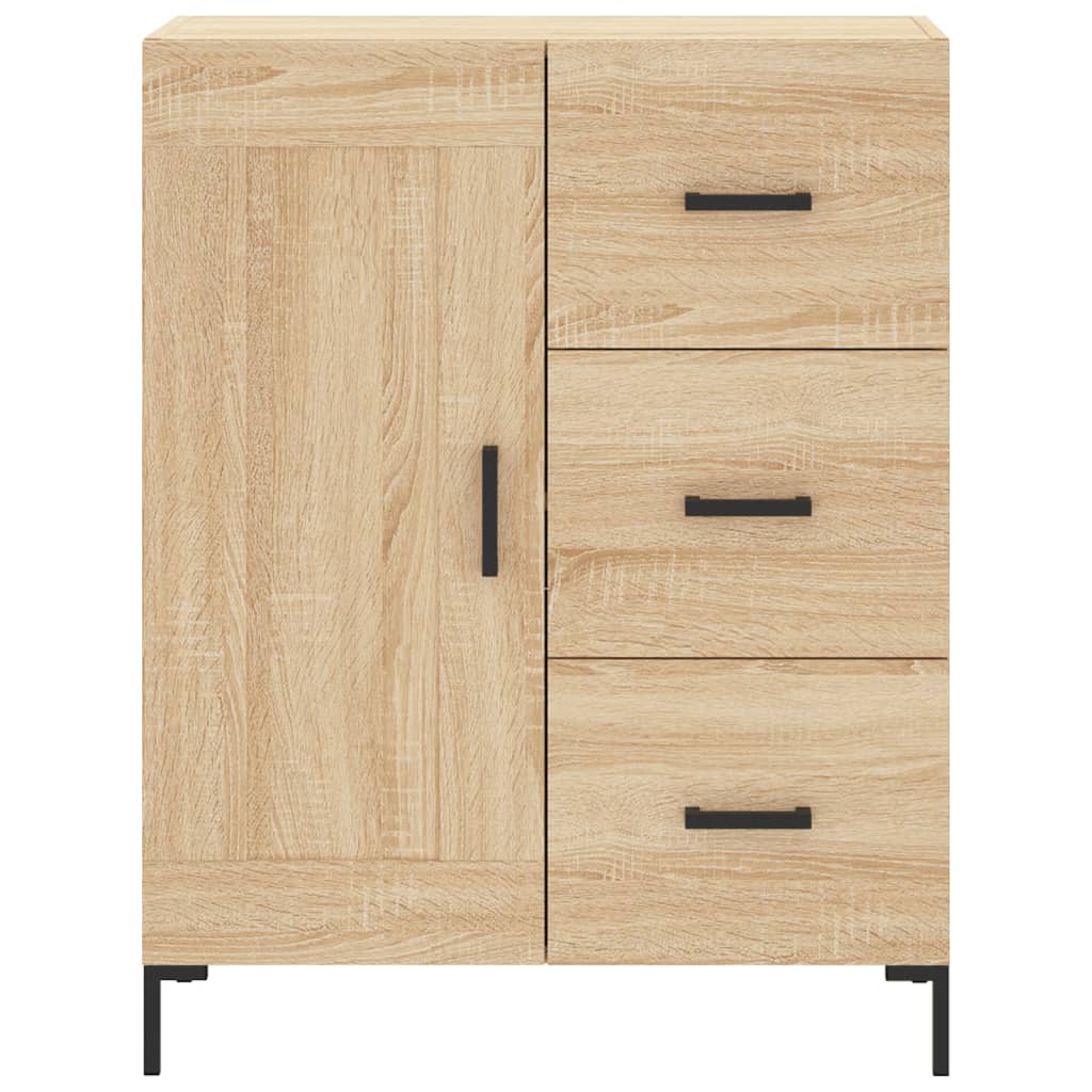 Dressoir 69,5x34x90 cm bewerkt hout sonoma eikenkleurig is nu te koop bij PeponiXL, paradijselijk wonen!
