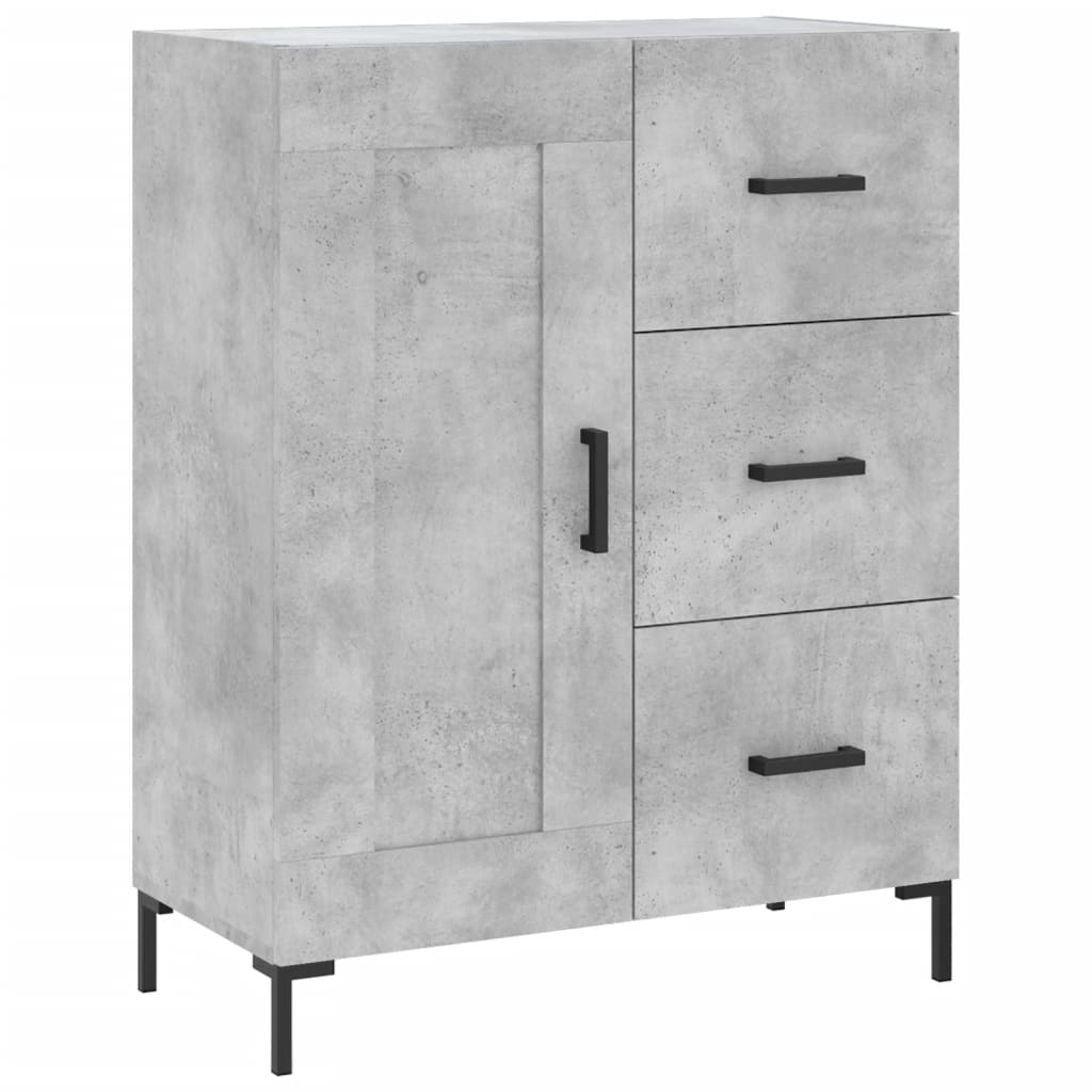 Dressoir 69,5x34x90 cm bewerkt hout betongrijs is nu te koop bij PeponiXL, paradijselijk wonen!