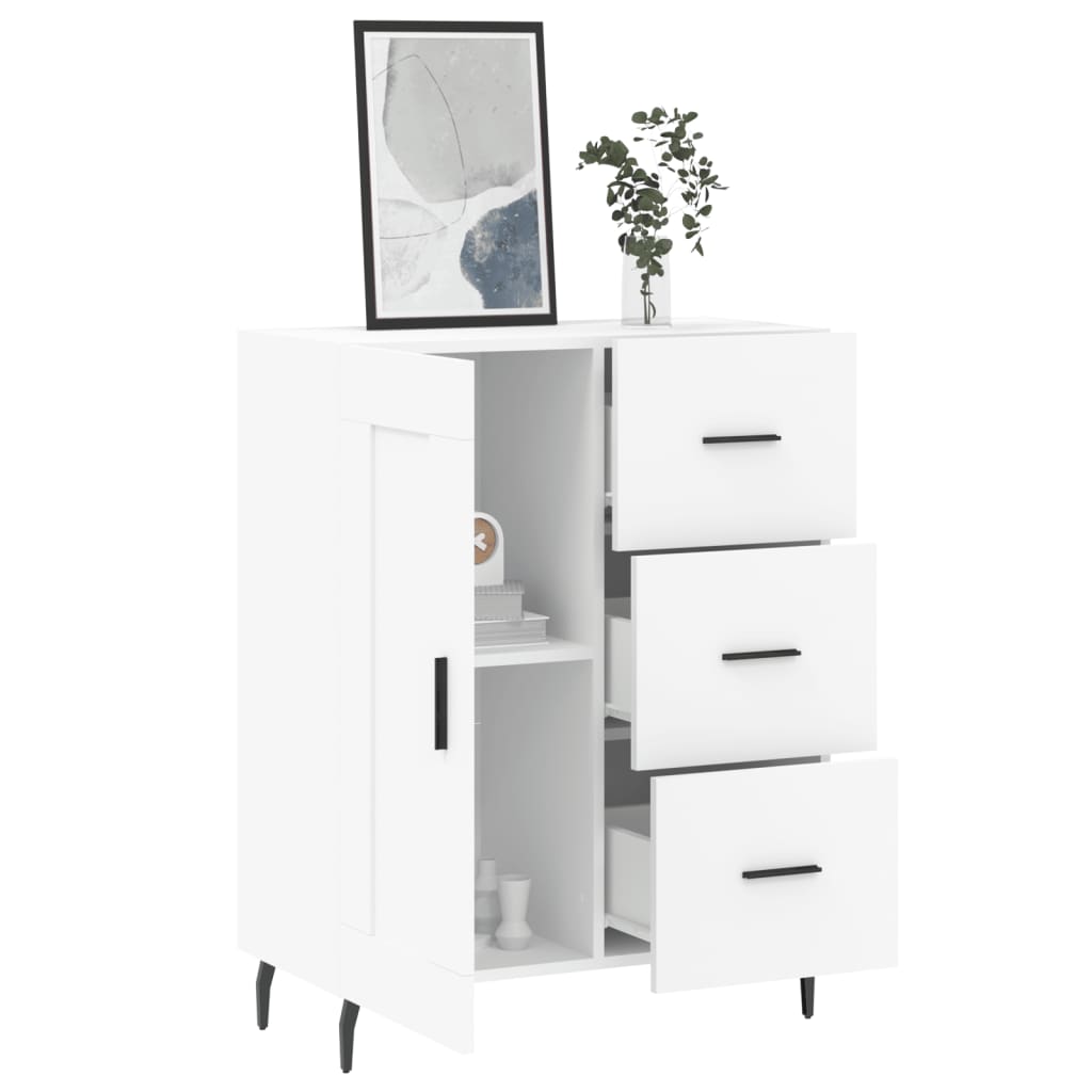 Dressoir 69,5x34x90 cm bewerkt hout wit is nu te koop bij PeponiXL, paradijselijk wonen!