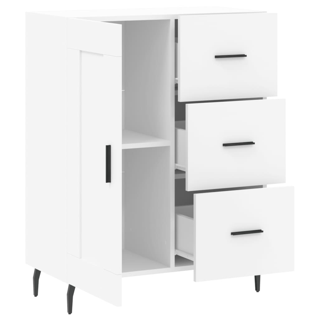Dressoir 69,5x34x90 cm bewerkt hout wit is nu te koop bij PeponiXL, paradijselijk wonen!