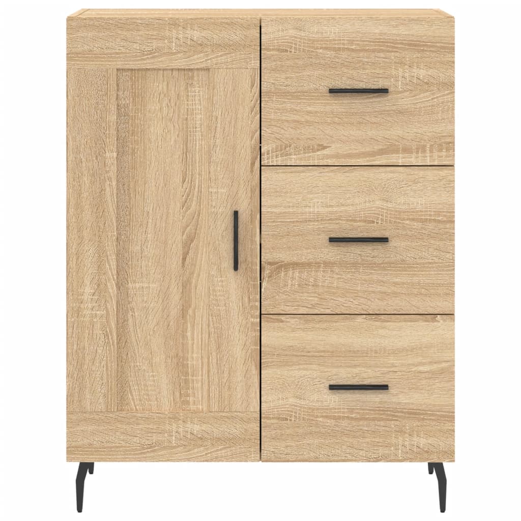 Dressoir 69,5x34x90 cm bewerkt hout sonoma eikenkleurig is nu te koop bij PeponiXL, paradijselijk wonen!