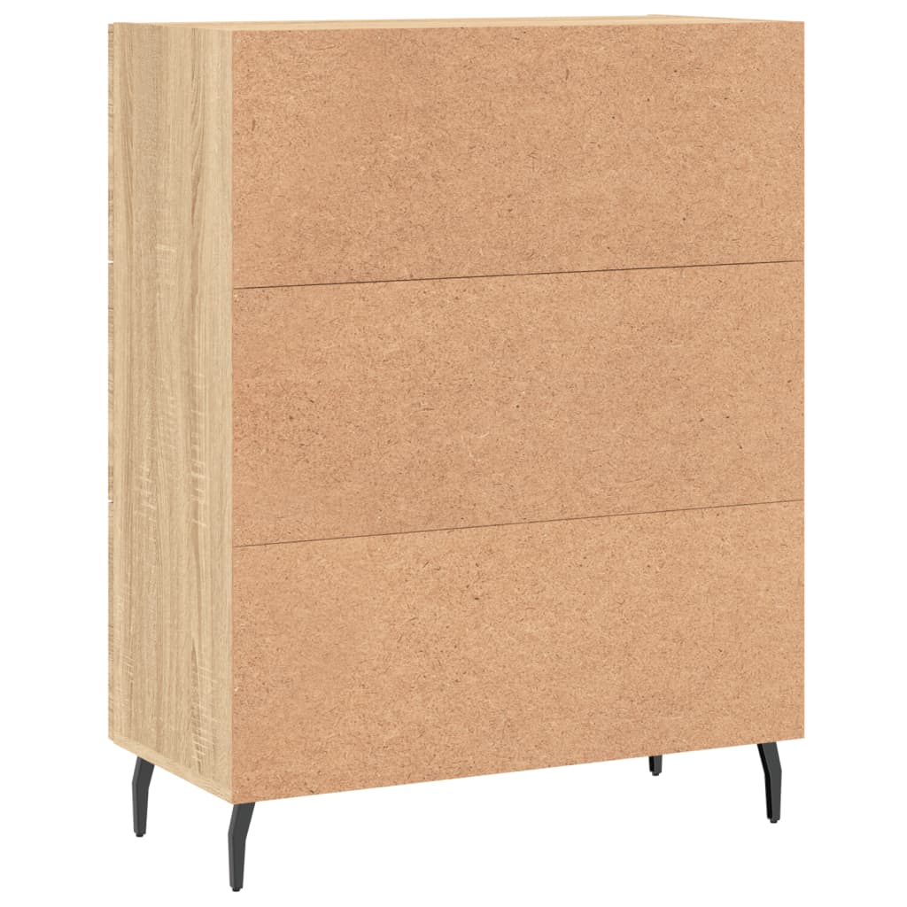 Dressoir 69,5x34x90 cm bewerkt hout sonoma eikenkleurig is nu te koop bij PeponiXL, paradijselijk wonen!