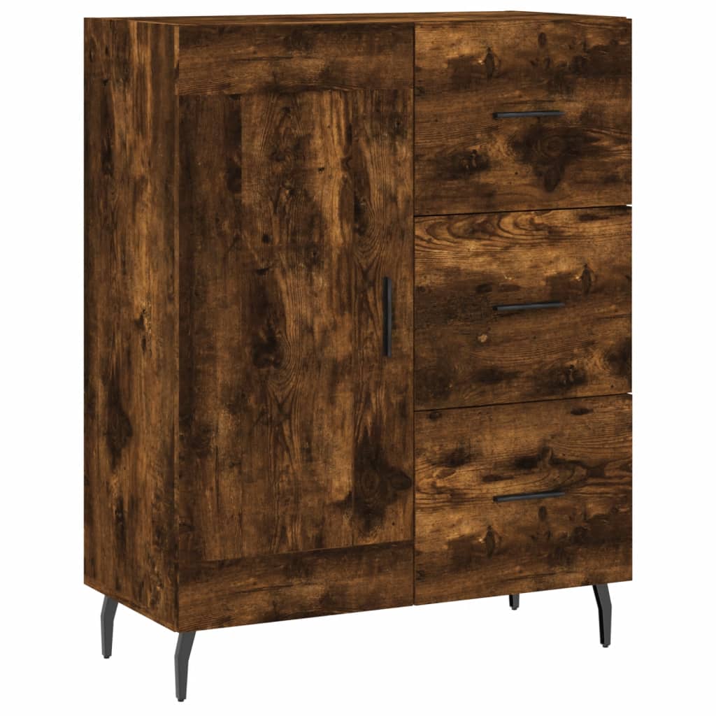 Dressoir 69,5x34x90 cm bewerkt hout gerookt eikenkleurig is nu te koop bij PeponiXL, paradijselijk wonen!