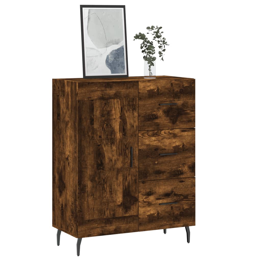 Dressoir 69,5x34x90 cm bewerkt hout gerookt eikenkleurig is nu te koop bij PeponiXL, paradijselijk wonen!