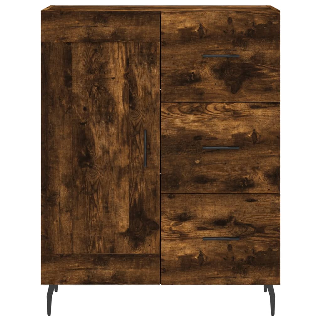 Dressoir 69,5x34x90 cm bewerkt hout gerookt eikenkleurig is nu te koop bij PeponiXL, paradijselijk wonen!