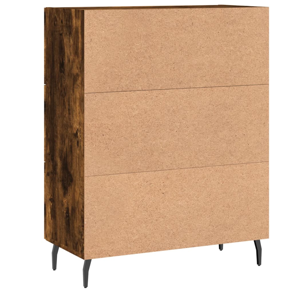 Dressoir 69,5x34x90 cm bewerkt hout gerookt eikenkleurig is nu te koop bij PeponiXL, paradijselijk wonen!