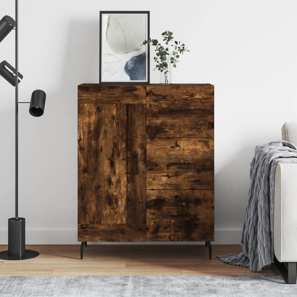 Dressoir 69,5x34x90 cm bewerkt hout gerookt eikenkleurig is nu te koop bij PeponiXL, paradijselijk wonen!