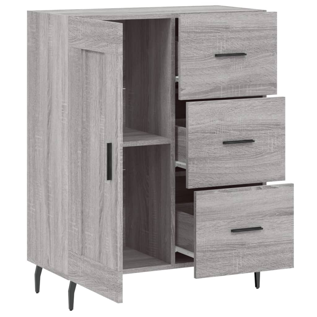 Dressoir 69,5x34x90 cm bewerkt hout grijs sonoma eikenkleurig is nu te koop bij PeponiXL, paradijselijk wonen!