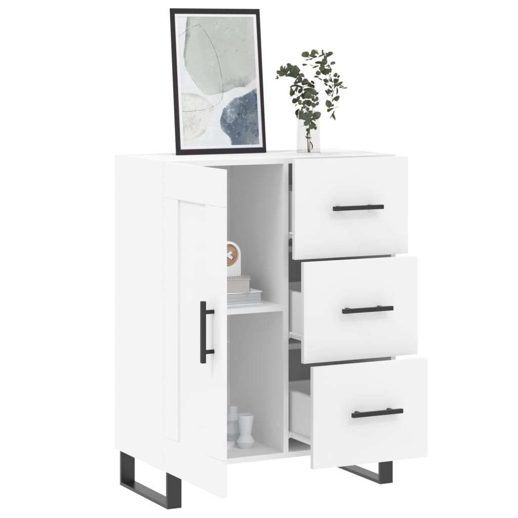 Dressoir 69,5x34x90 cm bewerkt hout wit is nu te koop bij PeponiXL, paradijselijk wonen!