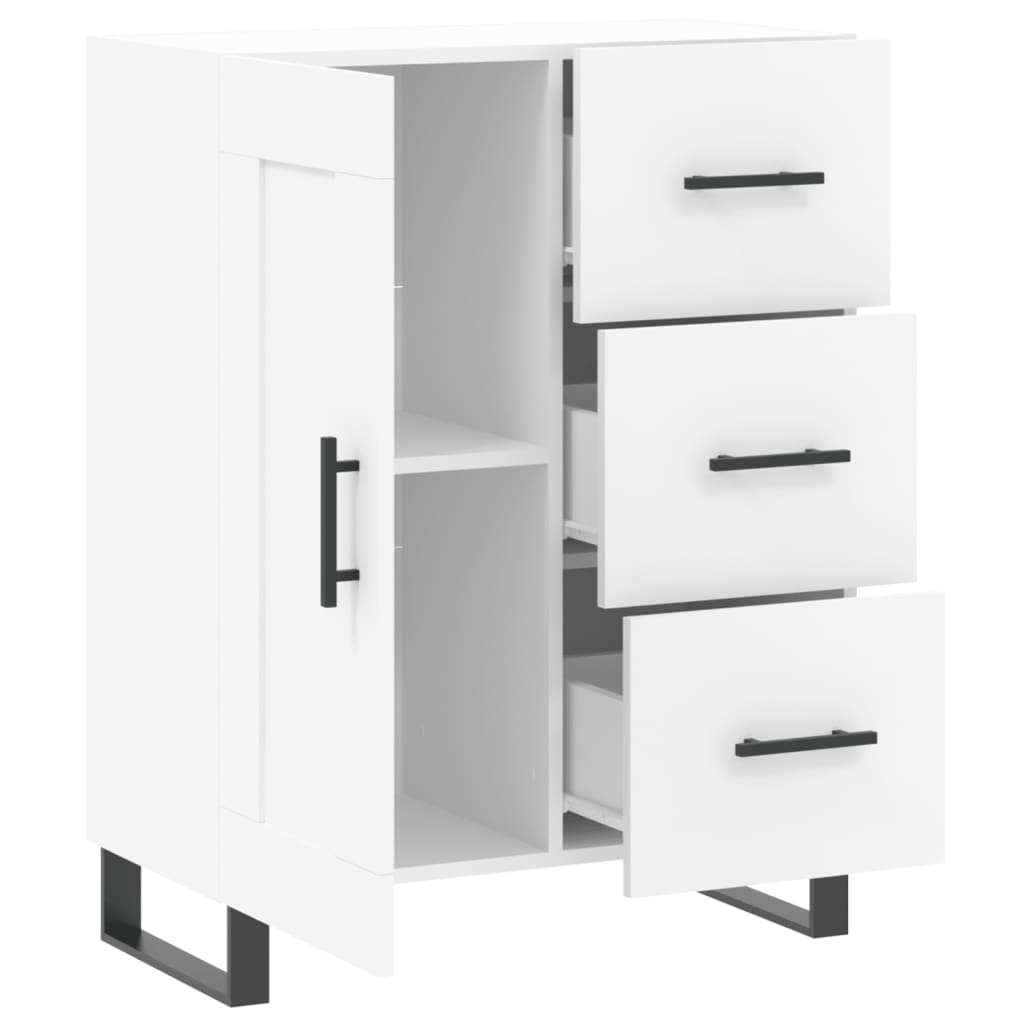 Dressoir 69,5x34x90 cm bewerkt hout wit is nu te koop bij PeponiXL, paradijselijk wonen!